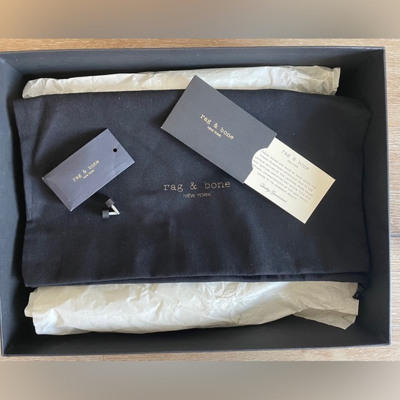 RAG & BONE BEHA BOOTIES BLACK MIX LEATHER SUEDE POINTY HEEL Size 10 - Picture 14 of 15